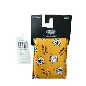 Hot Topic DoodleBob SpongeBob SquarePants Bifold Wallet Yellow Black Folding NWT